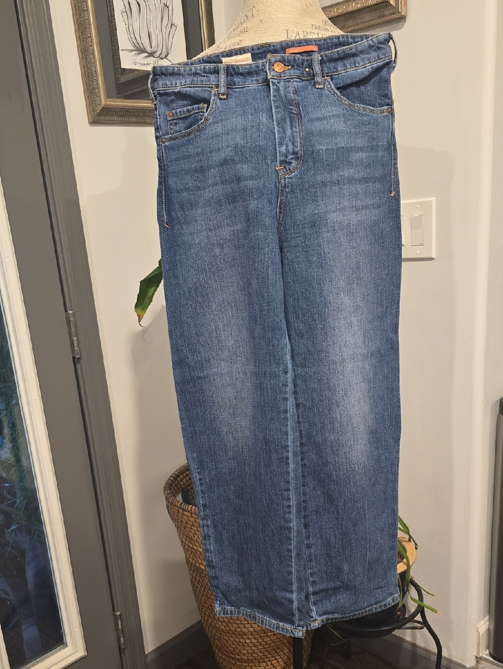 Pilcro Dark Blue High Waist Jeans